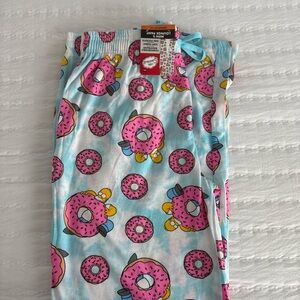 The Simpsons Men’s Donut Print lounge pants M - Blue and Pink